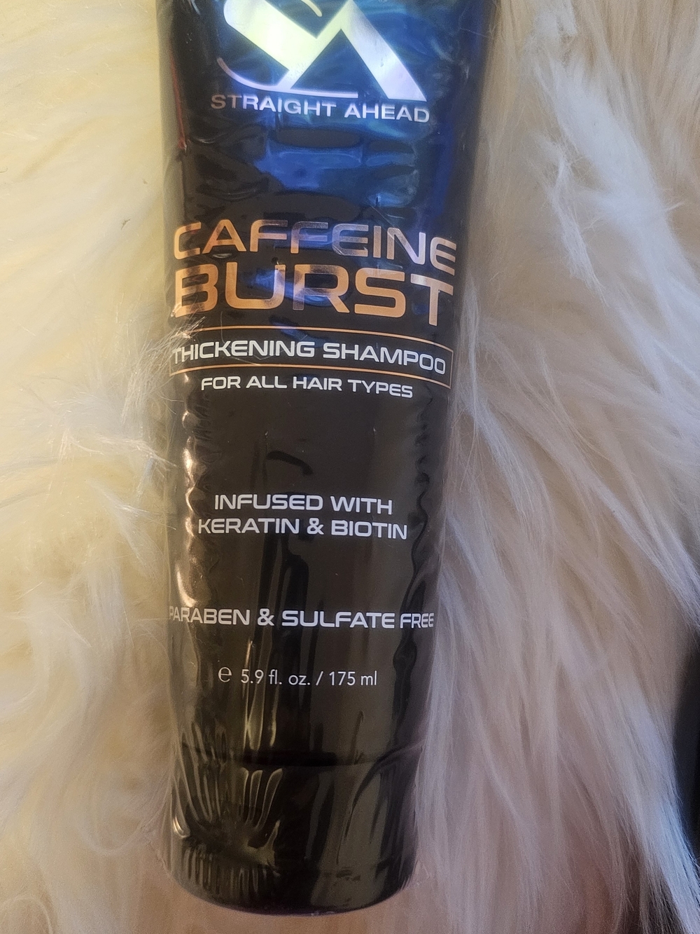 Straight Ahead Caffeine Burst Thickening Shampoo - Black